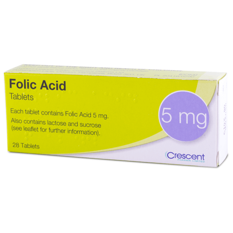 Folic Acid 5mg Tablets 28s